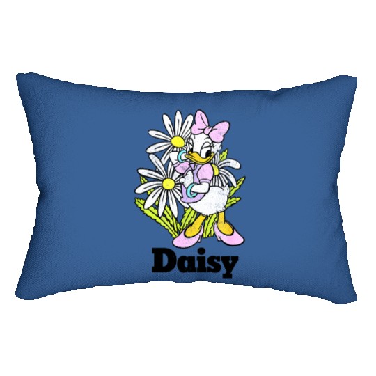 Vintage Disney Daisy Floral Lumbar Pillows, Daisy Duck Disney Lumbar Pillows