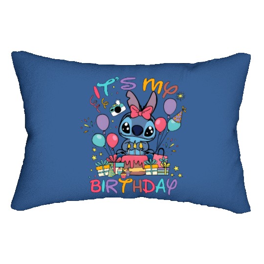 Disney Stitch Its my Birthday Lumbar Pillows