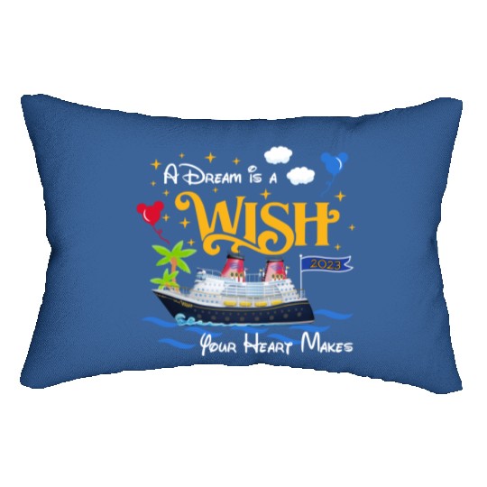 Dream is a Wish your heart make Lumbar Pillows, Disney cruise line Lumbar Pillows, Family Cruise Lumbar Pillows