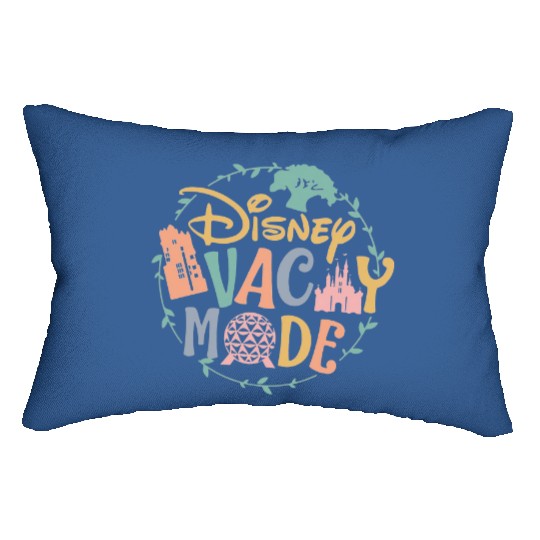 Disney Vacay Mode Lumbar Pillows, Disney Epcot Lumbar Pillows, Disney Castle Lumbar Pillows