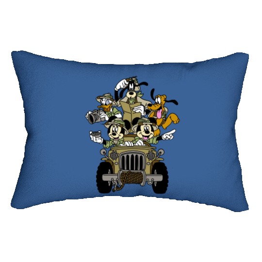 Mickey & Friends Animal Kingdom Safari Jeep Lumbar Pillows | Disney Lumbar Pillows