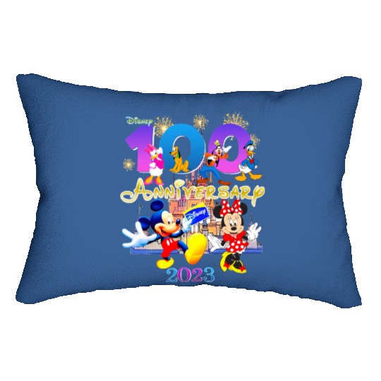 Family Disney Vacation 2023 Lumbar Pillows, Disneyland 100th Anniversary