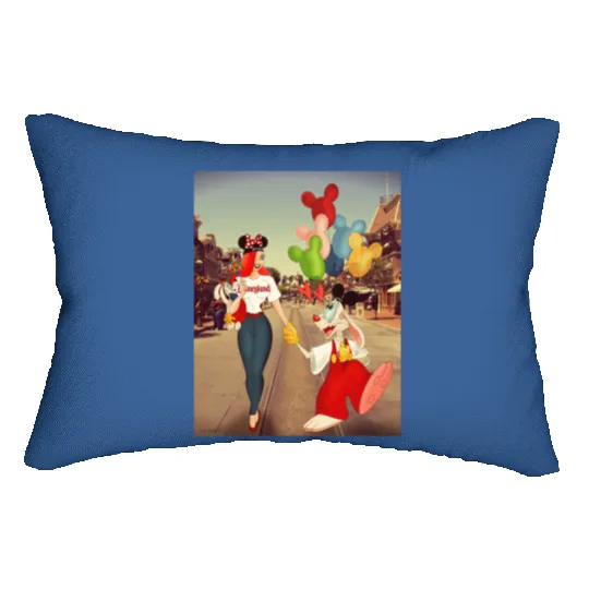 New Jessica And Roger Rabbit At Disneyland Lumbar Pillows
