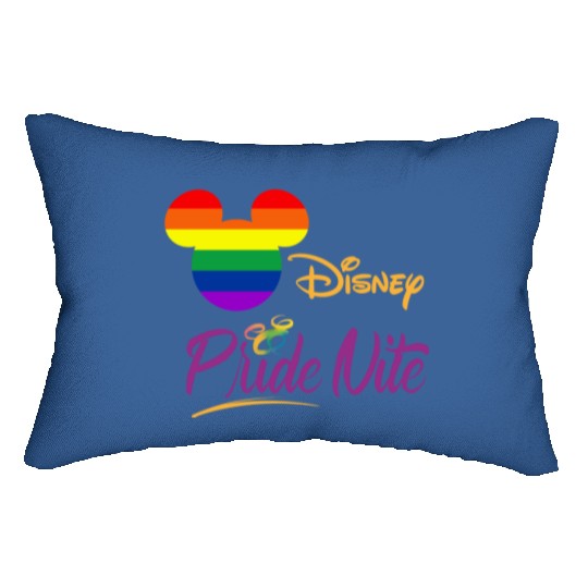 Mickey Mouse Lgbt Flag Rainbow Lumbar Pillows, Disneyland After Dark Pride Nite, Mickey Pride Rainbow Lumbar Pillows