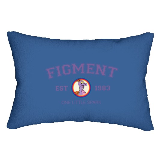 Disney Figment 2 Sided Print Lumbar Pillows Purple Dragon Lumbar Pillows , Figment Est 1983, One Little Spark Vintage Lumbar Pillows