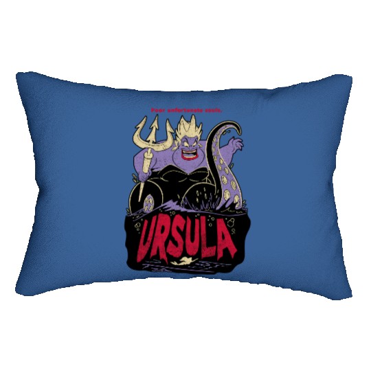 Retro 90s Disney The Little Mermaid Villains Ursula Potrait Graphic Lumbar Pillows