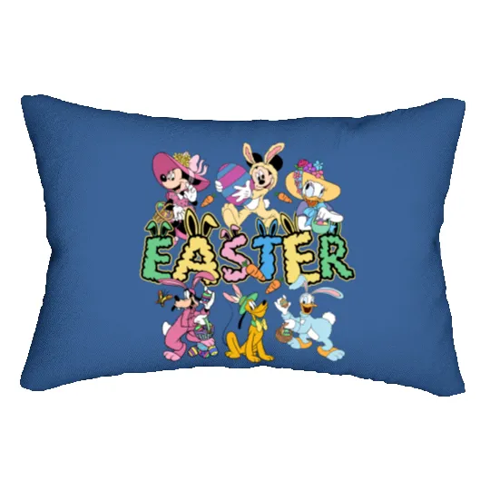 Mickey & Friends Lumbar Pillows,Retro Disney Easter Lumbar Pillows