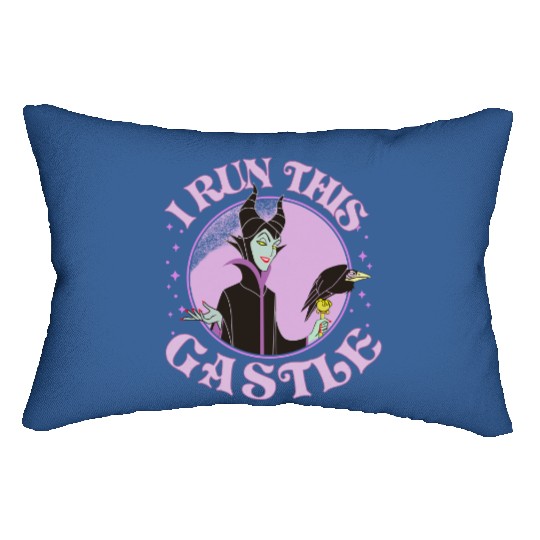 Disney Sleeping Beauty Villains Maleficent Runs This Castle Retro Lumbar Pillows, WDW Trip Unisex Lumbar Pillows
