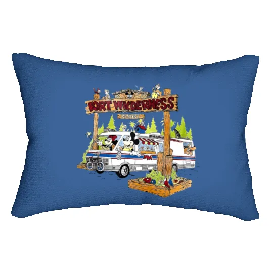 Vintage Fort Wilderness Lumbar Pillows, Disney Holiday Lumbar Pillows, Disney Resort Lumbar Pillows