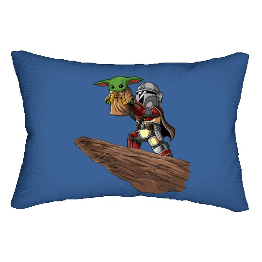 Mandalorian Grogu Lumbar Pillows, Mandalorian Lumbar Pillows, Star Wars, Star Wars Lumbar Pillows, Disney Star Wars Lumbar Pillows