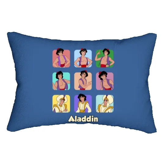 Disney Aladdin Moods Lumbar Pillows, Aladdin Portrait Characters Lumbar Pillows