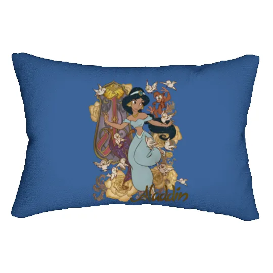 Vintage Princess Jasmine Alladin Lumbar Pillows,Disney Character Lumbar Pillows
