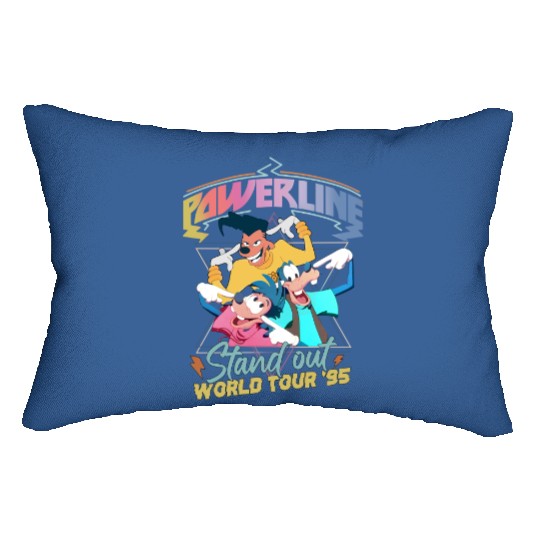 Retro Disney A Goofy Movie Powerline World Tour 95' Lumbar Pillows, A Goofy Movie Lumbar Pillows, Vintage Disney Powerline