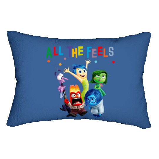 Inside Out Lumbar Pillows, Disney Inside Out Lumbar Pillows, All The Feels Lumbar Pillows, Disney Character Lumbar Pillows