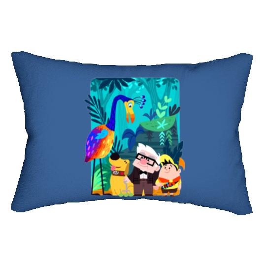 Disney and Pixars Up Carl Russell Dug Kevin Paradise Falls  Lumbar Pillows