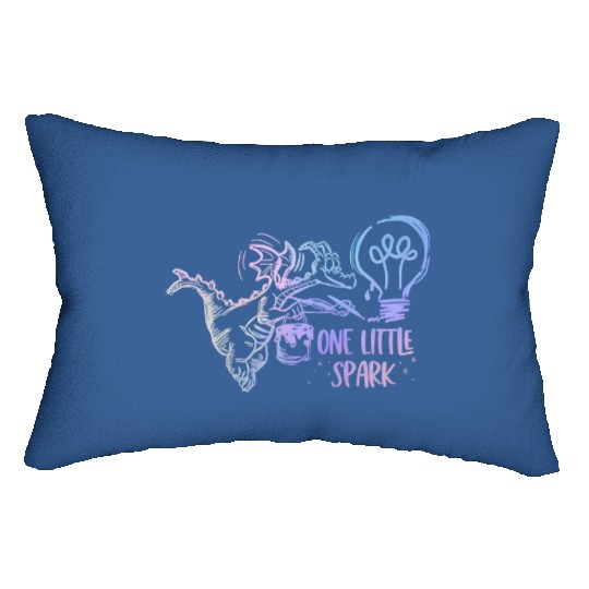 One Little Spark Figment Painting - Disney World Lumbar Pillows- Epcot Lumbar Pillows
