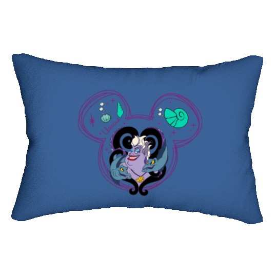 Ursula Lumbar Pillows, Villain Sea Queen, Disney Villain Mickey Head Lumbar Pillows, Little Mermaid Lumbar Pillows
