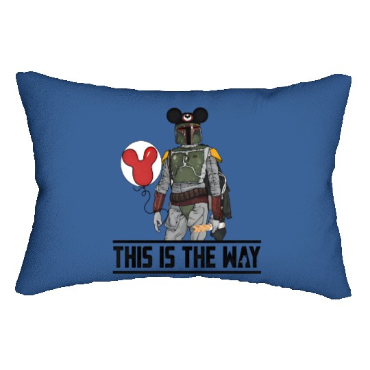 This Is The Way Mandalorian Lumbar Pillows Disney Mickey Mouse Ears Lumbar Pillows
