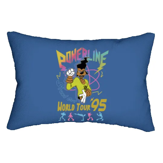 Retro Disney A Goofy Movie Powerline World Tour 95' Lumbar Pillows, Vintage Goofy Movie Powerline