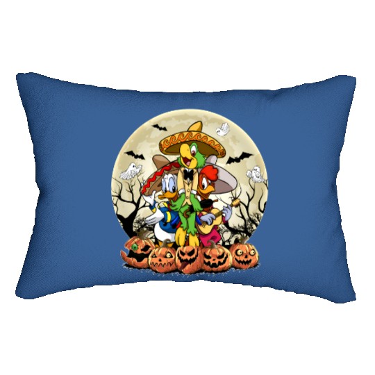 Retro Disney Three Caballeros Halloween Lumbar Pillows, WDW Halloween Party Matching Family Lumbar Pillows