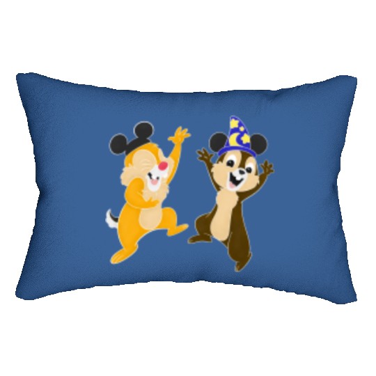 Chip and Dale Lumbar Pillows, Disney travel Lumbar Pillows, Chipmunks Lumbar Pillows, Trip Lumbar Pillows