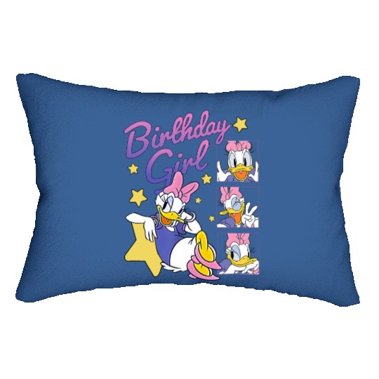 Disney Daisy Duck Birthday Girl Lumbar Pillows, Disney Daisy Birthday Lumbar Pillows