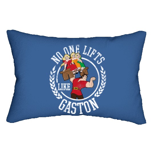 Disney Beauty and the Beast No One Lifts Like Gaston Badge Lumbar Pillows