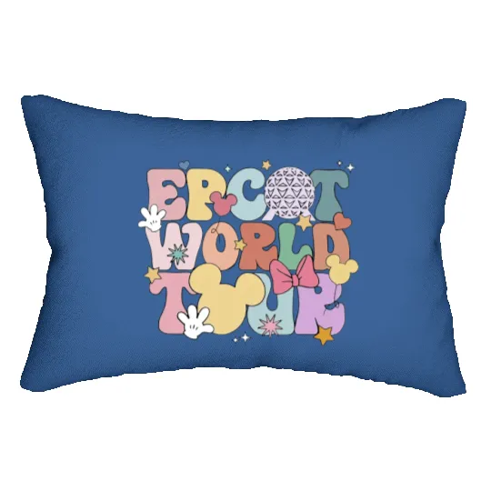 Disney Epcot World Tour Tank, Retro Disney Epcot Tank, Disney Tank, Epcot Trip Tank Lumbar Pillows