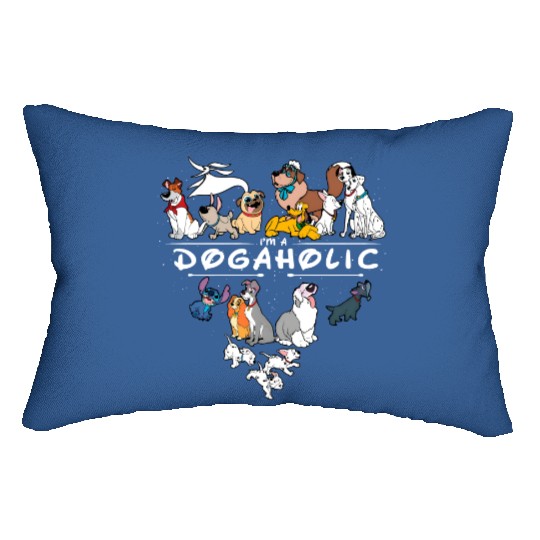 I'm Dog a Holic Disney Dogs Lumbar Pillows, Disney Pluto, Bolt Percy Dug Lumbar Pillows