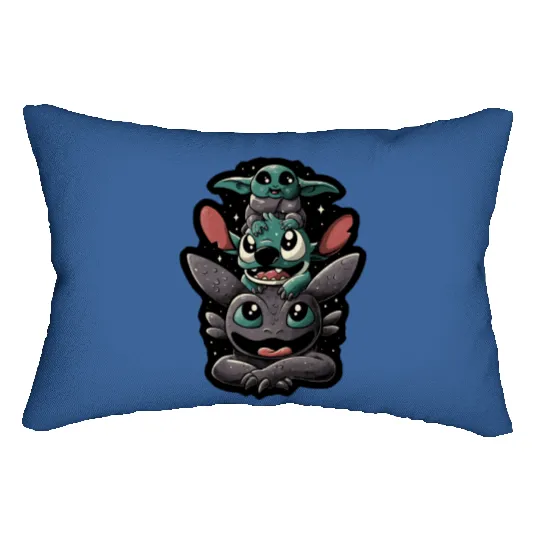 Disney Stitch and Toothless Lumbar Pillows