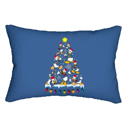 Disney Donald Duck Christmas Tree Lumbar Pillows, Mickey's Very Merry Christmas