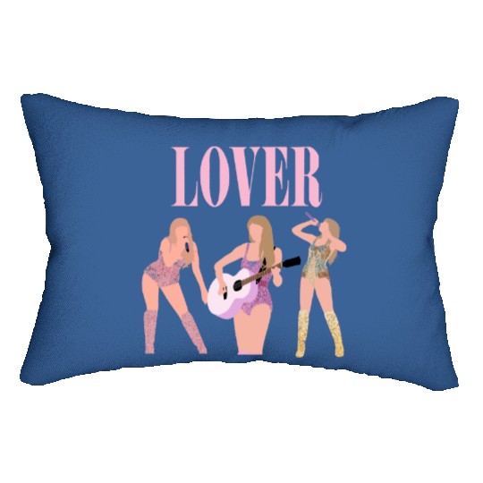 taylorswift lover eras tour art Lumbar Pillows
