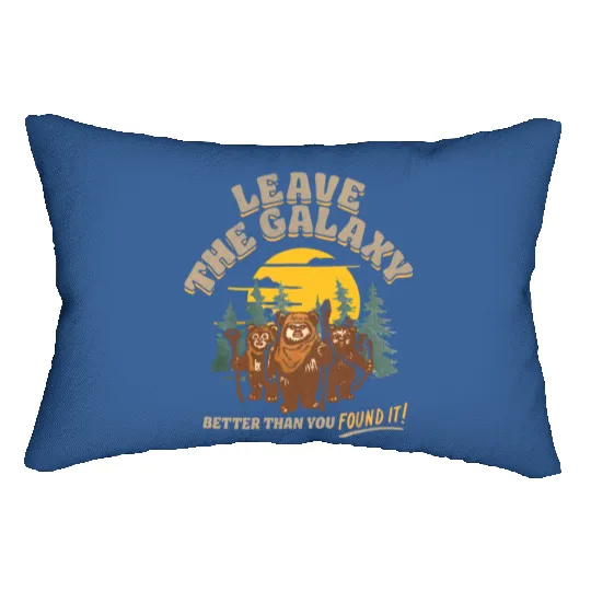 Vintage Disney Star Wars Ewok Lumbar Pillows, Leave The Galaxy Better