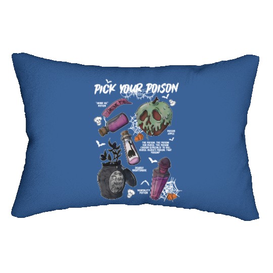 Vintage Disney Pick Your Poison  Lumbar Pillows, Disney Halloween Lumbar Pillows