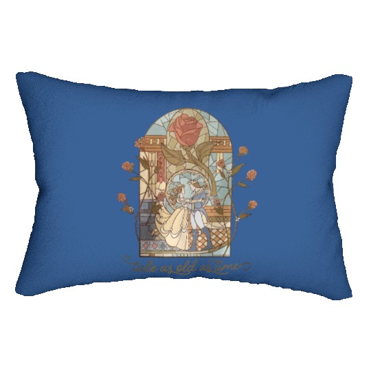 Vintage Tale as Old as Time  Lumbar Pillows, Retro Beauty and The Beast Unisex Lumbar Pillows, Disney Princess Belle Lumbar Pillows