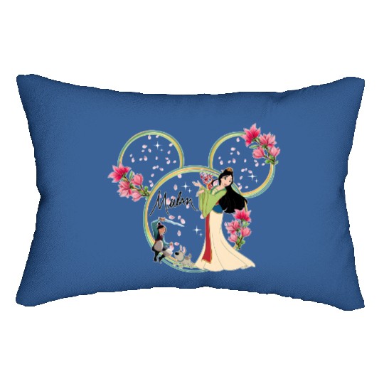 Mulan Princess Lumbar Pillows, Disney Princess Lumbar Pillows, Mulan And Mushu Lumbar Pillows