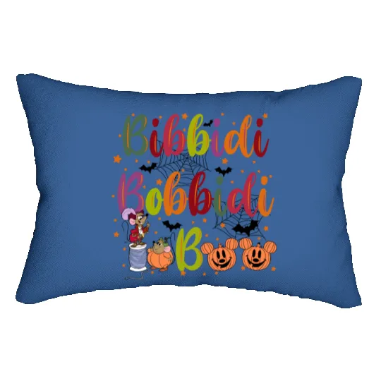 Bibbidi Bobbidi Boo Halloween Lumbar Pillows, Jaq And Gus Halloween Lumbar Pillows, Disney Cinderrella
