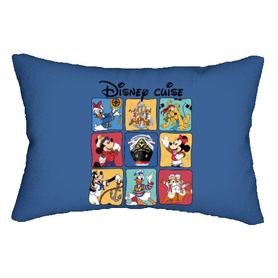 Disney Cruise Lumbar Pillows, Disney Family Matching Cruise Lumbar Pillows, Disney Cruise Vacation Lumbar Pillows