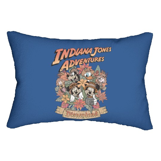 Retro Disney Indiana Jones Lumbar Pillows,  Indiana Jones Adventure Lumbar Pillows, Floral Mickey Safari Lumbar Pillows, Animal Kingdom Lumbar Pillows