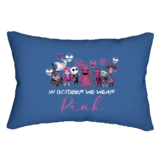 Disney Halloween Lumbar Pillows, In October We wear Pink, Oogie Boogie 2022