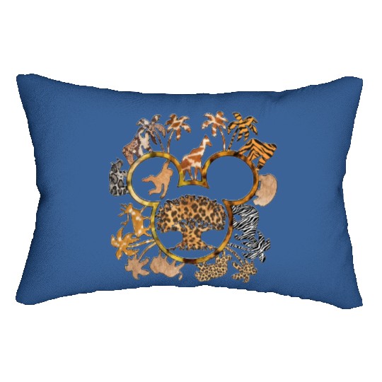 Mickey Animal Kingdom Family Lumbar Pillows, Disney Leopard Lumbar Pillows, Family Vacation 2023 Lumbar Pillows
