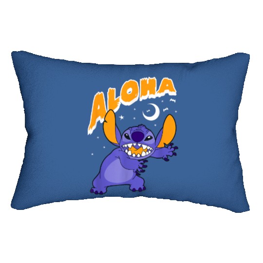 Discover Disney Lilo Stitch Halloween Aloha Spooky Text Lumbar Pillows