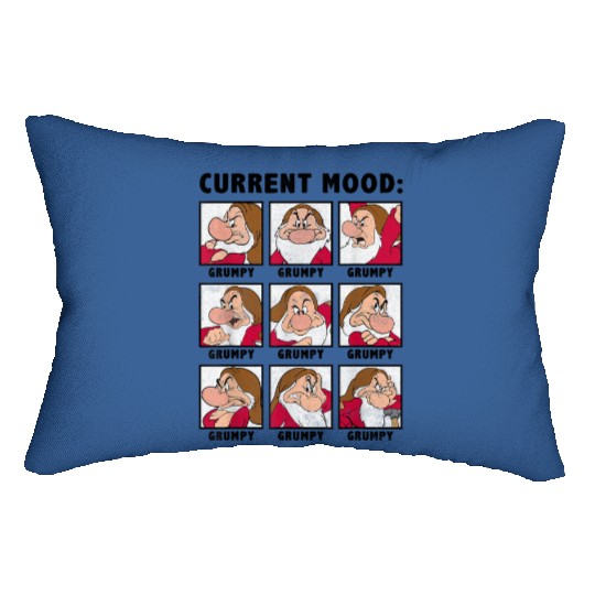 Disney Snow White Current Mood Always Grumpy Gra Lumbar Pillows