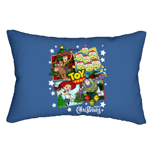 Retro Toy Story Christmas Lumbar Pillows, Disney Toy Story Character Lumbar Pillows