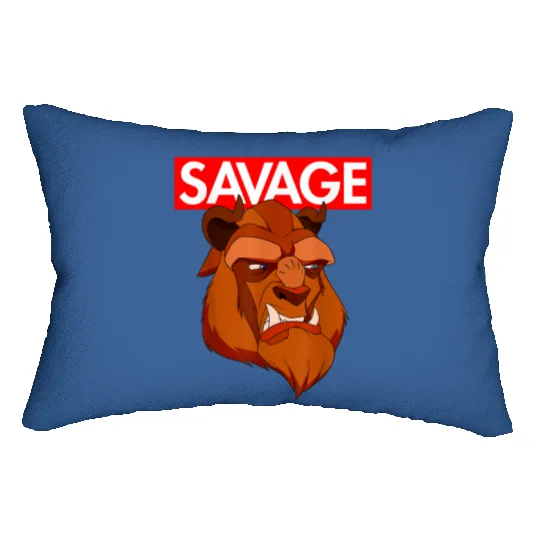 Disney Beauty the Beast Savage Face Graphic T 11 Lumbar Pillows