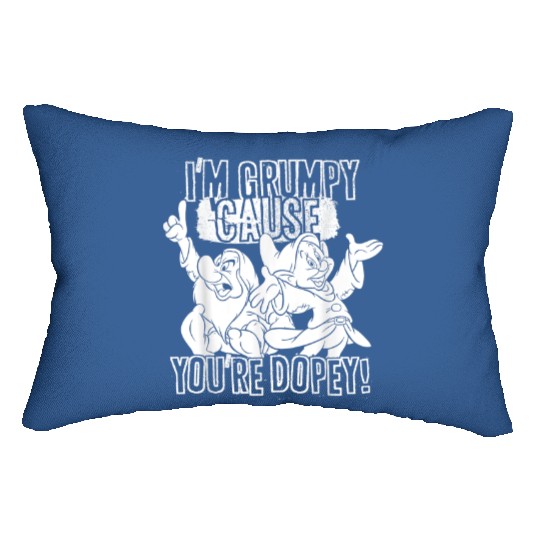 Disney Snow White Grumpy Cause Youre Dopey Graph Lumbar Pillows