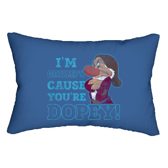 Disney Snow White Grumpy Because Youre Dopey Lumbar Pillows