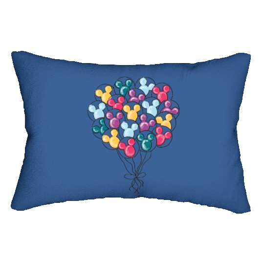 Watercolor Mickey balloon Lumbar Pillows, Disney balloon Lumbar Pillows, Magic Kingdom Lumbar Pillows