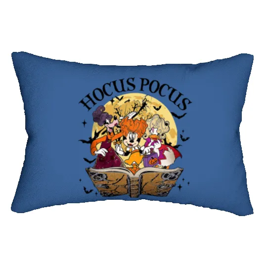Disney Hocus Pocus Lumbar Pillows, Minnie Daisy Clarabelle Cosplay Pocus Sanderson Sisters Lumbar Pillows