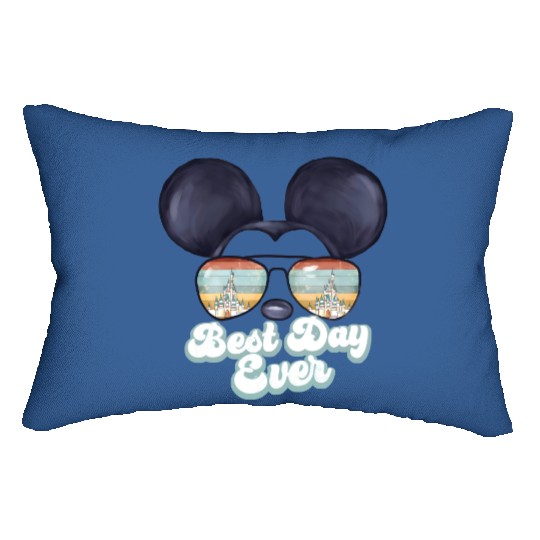 Best Day Ever Disney Vintage Lumbar Pillows, Disneyworld Lumbar Pillows Family Mickey Ears Lumbar Pillows